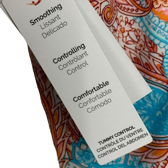 NWT Jantzen Blue Paisley Bandeau One-Piece Swim Suit Size 14. - Picture 11 of 12